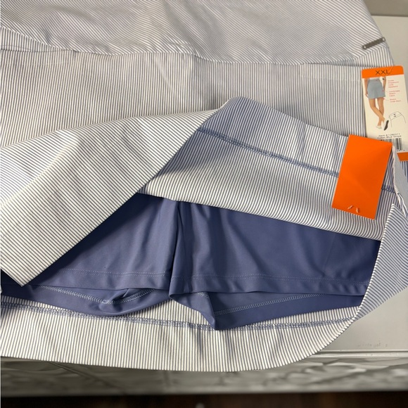 SC & Co. NWT Blue and White Striped Mini Skirt - Picture 4 of 5